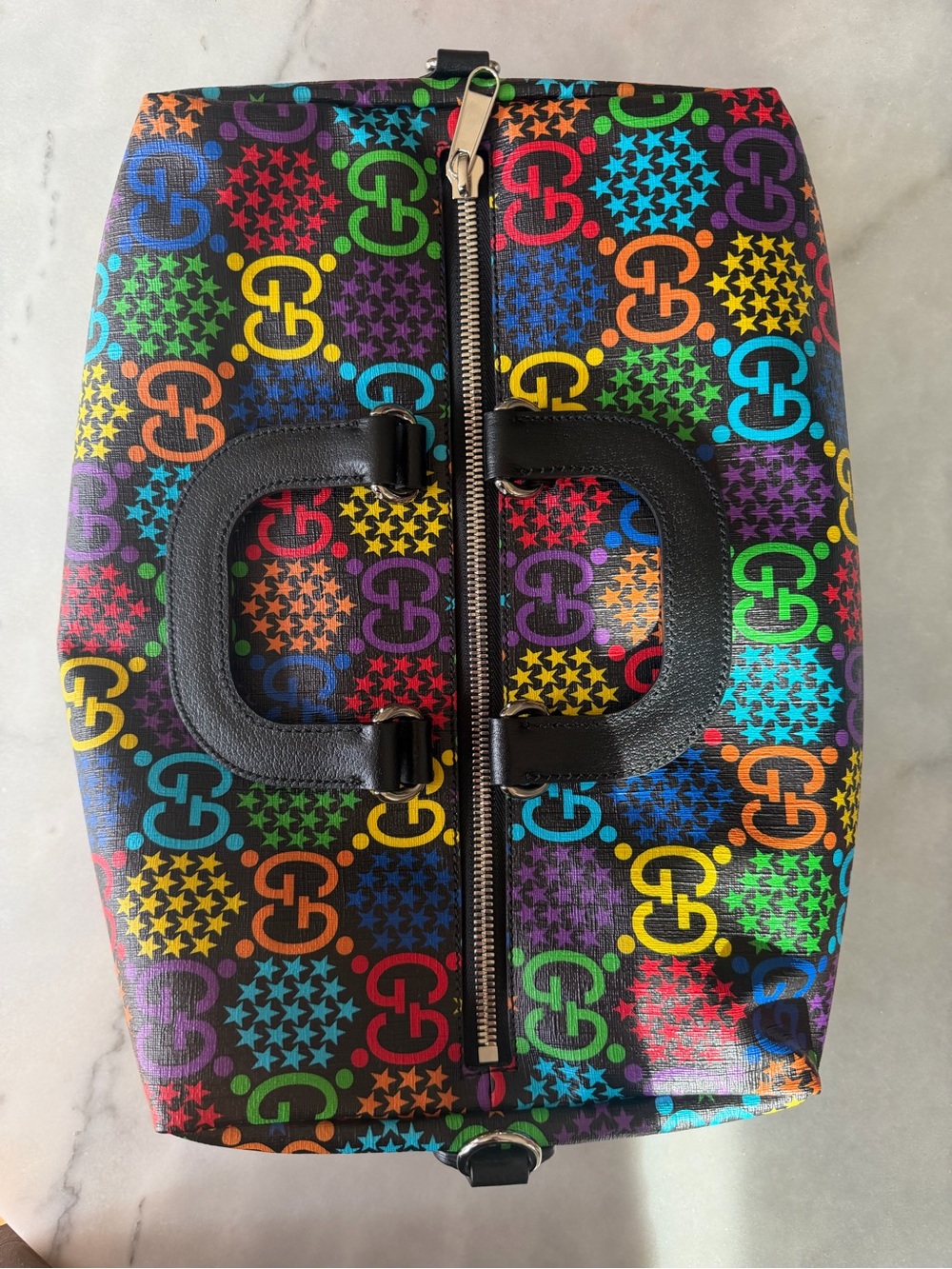 Gucci GG Psychedelic Duffel Luggage Boston Bag